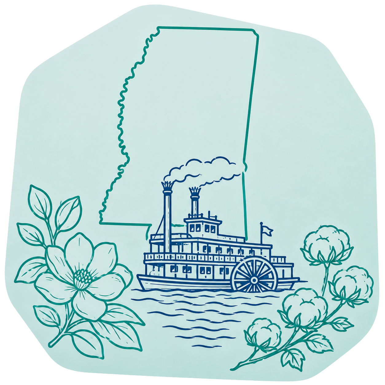 Mississippi outline