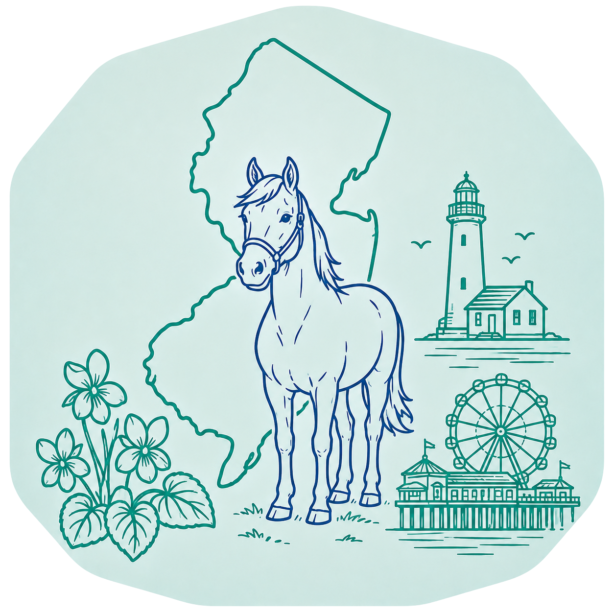 New Jersey outline