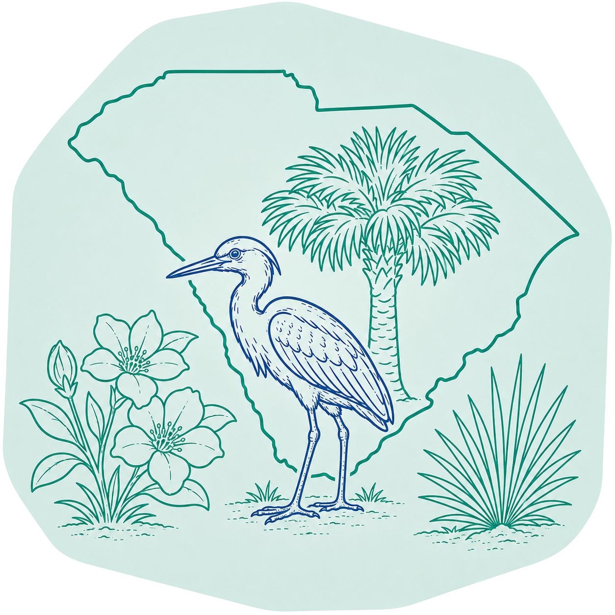 South Carolina outline