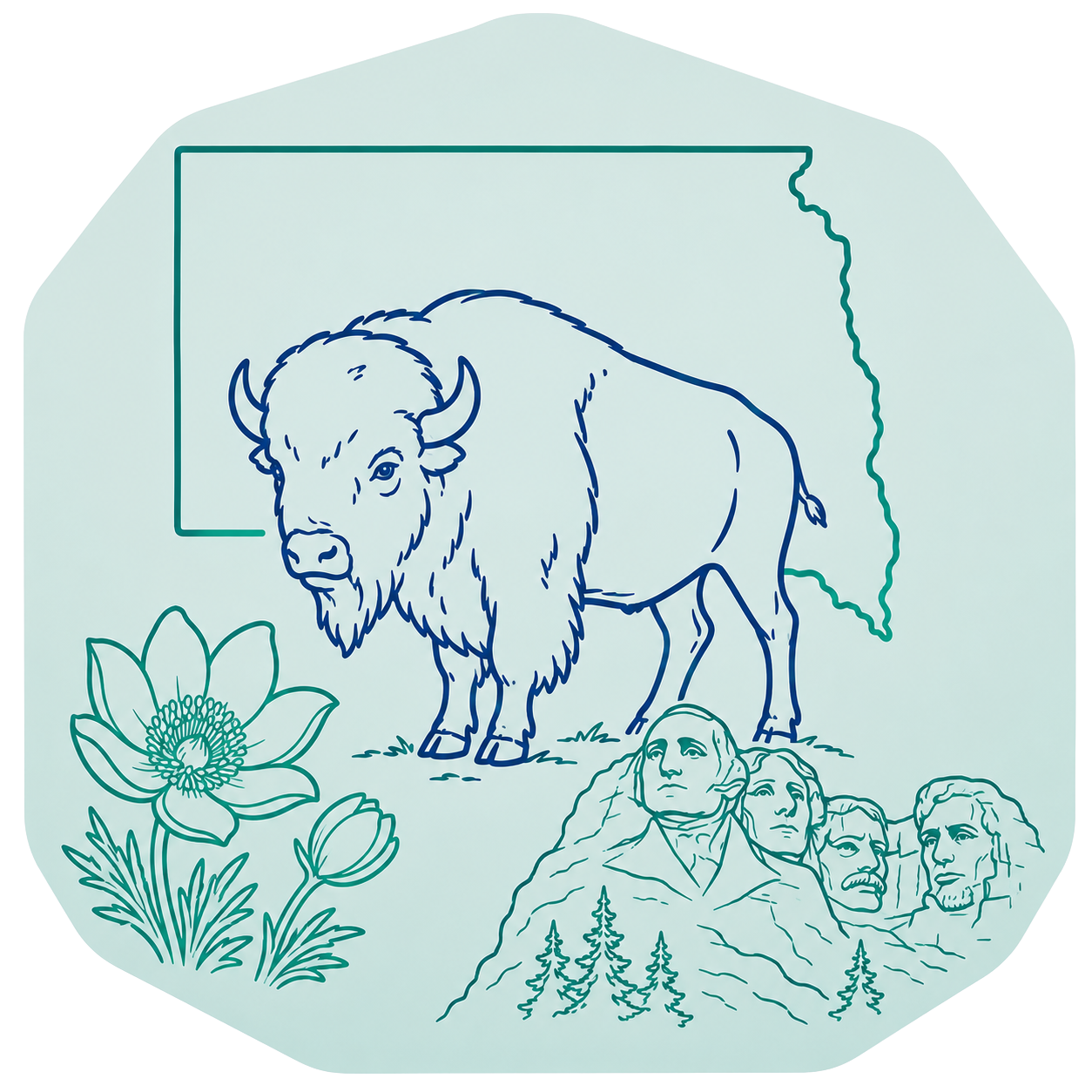 South Dakota outline